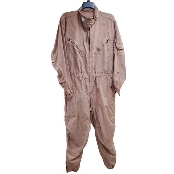Combat coveralls men's XL short tan vehicle crewmen's class 2 flight suit - Picture 1 of 15